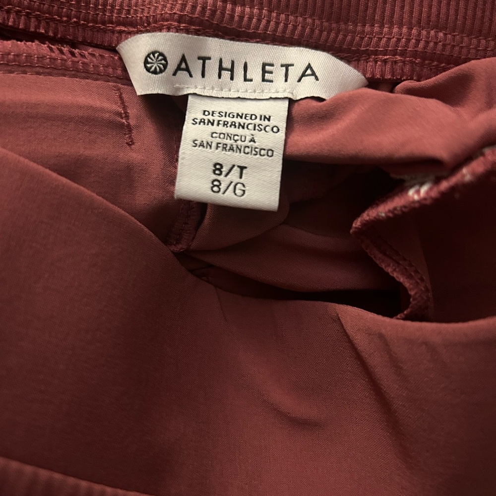 * New Athleta Brooklyn Ankle Pants SZ 8 TALL Dull Mauve Color * - Picture 6 of 7